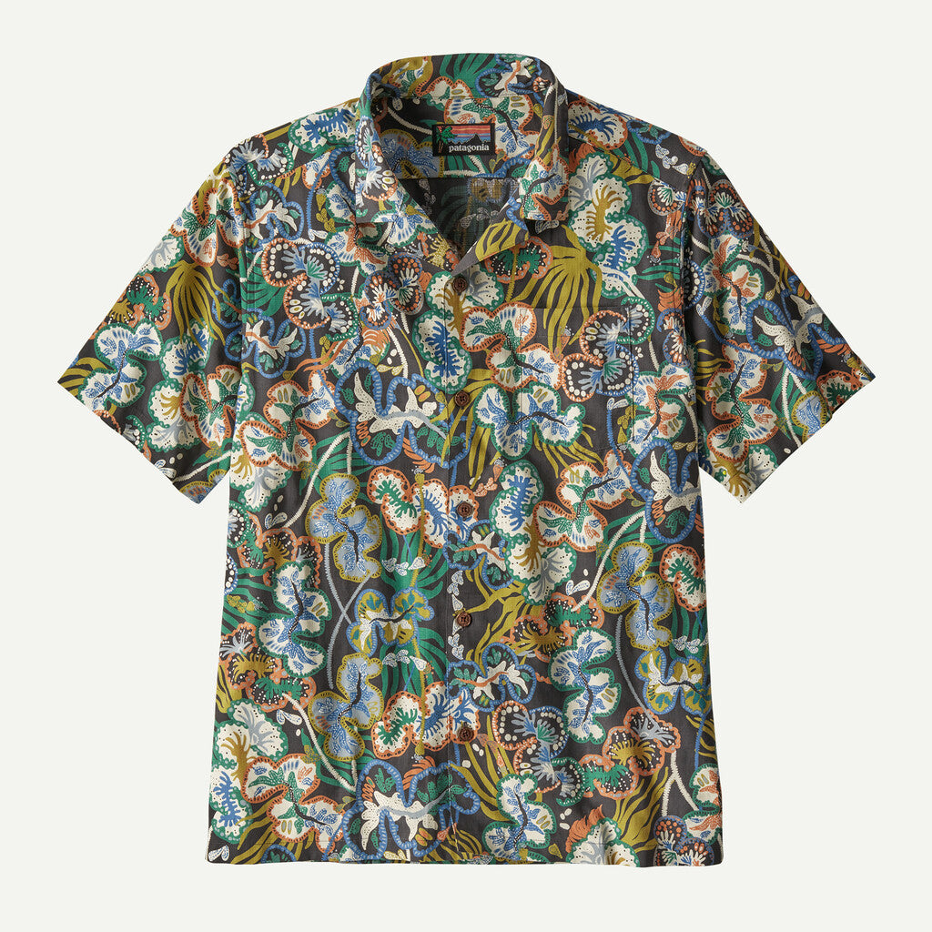 Tidal Threads Camp Shirt- Undersea/Ink Black